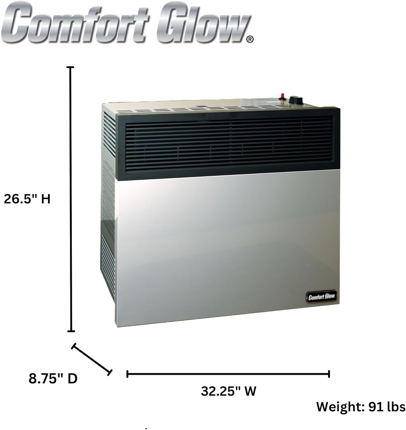 Comfort Glow 25000 BTU Propane Wall Heater Gray 1
