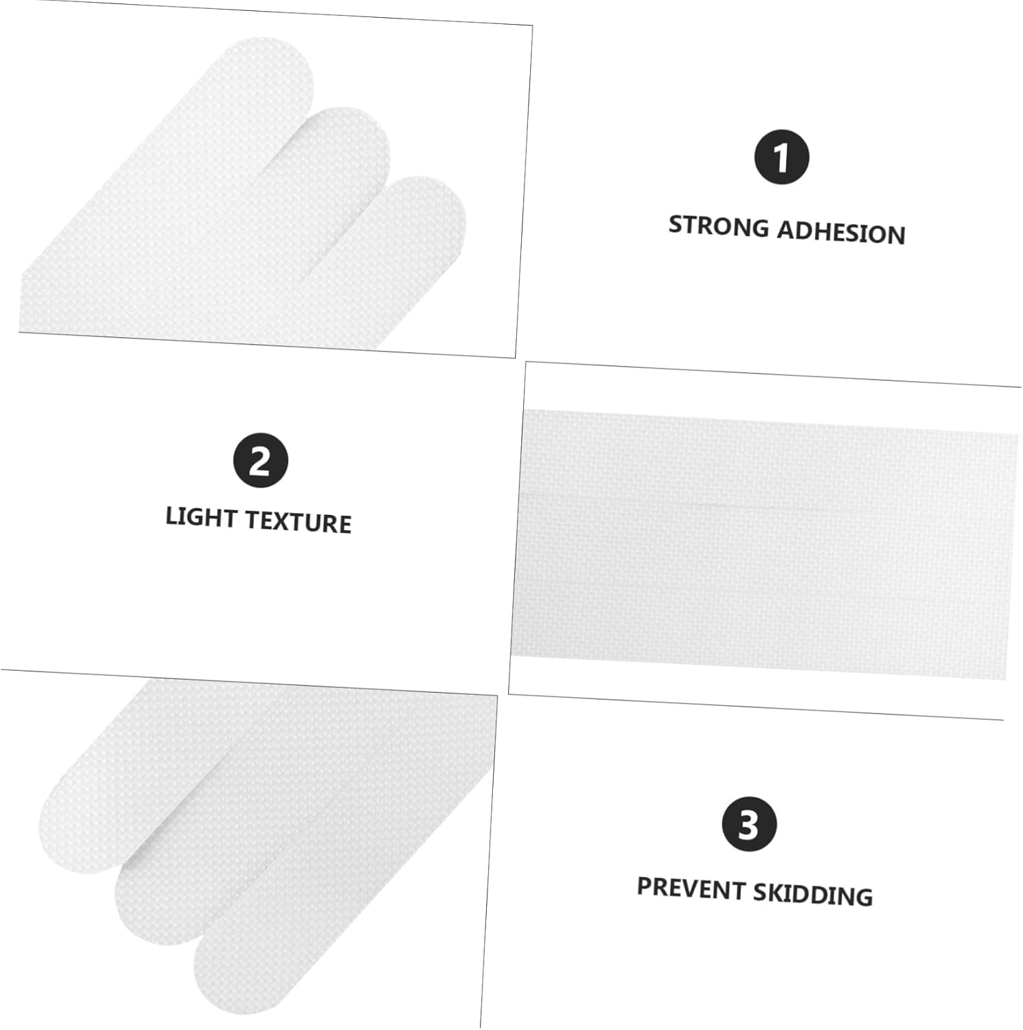 Ciieeo 12pcs Anti-Slip Bath Stickers for Tubs Showers Stairs