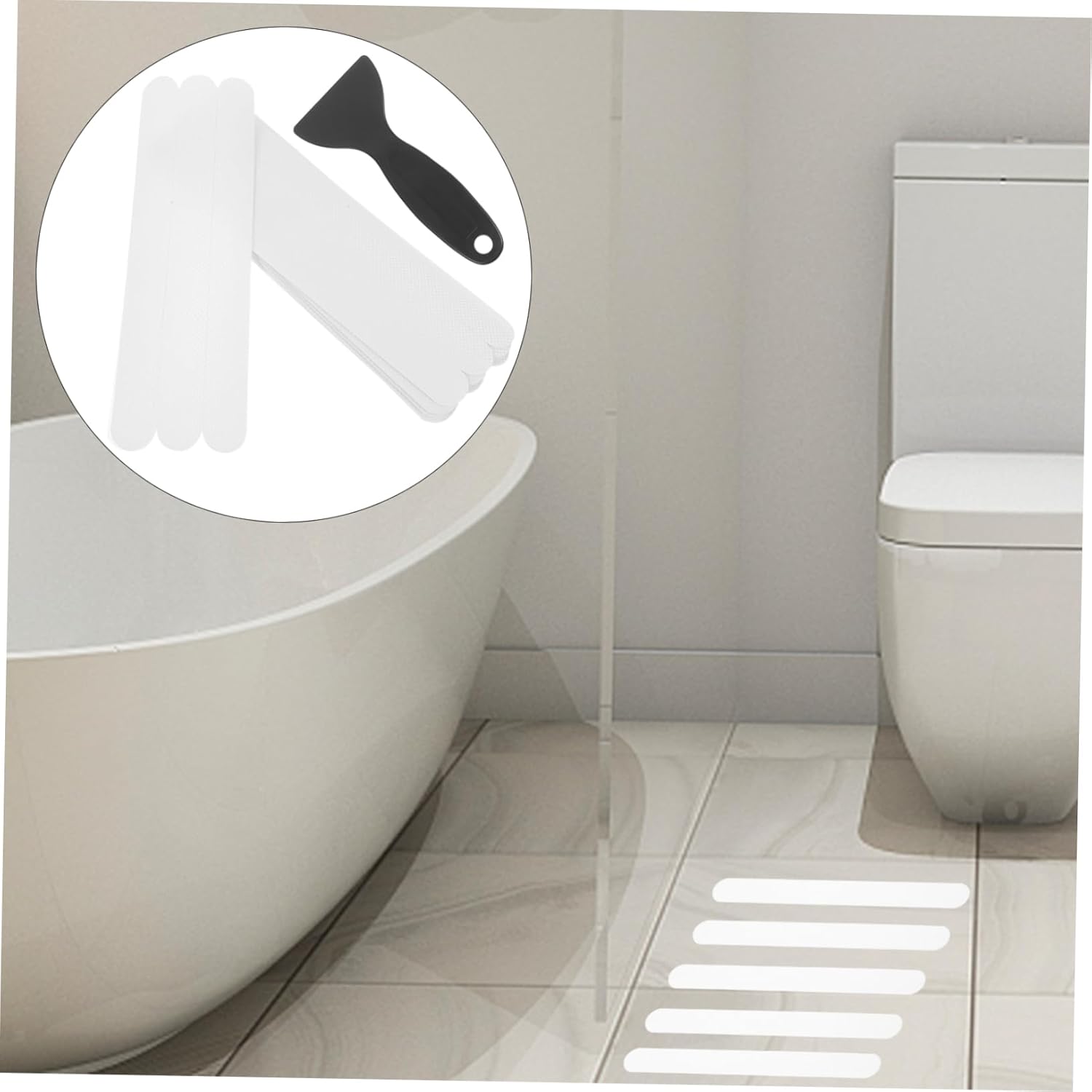 JECOMPRIS 1set Anti-Slip Shower Stickers Peva Safety Strips