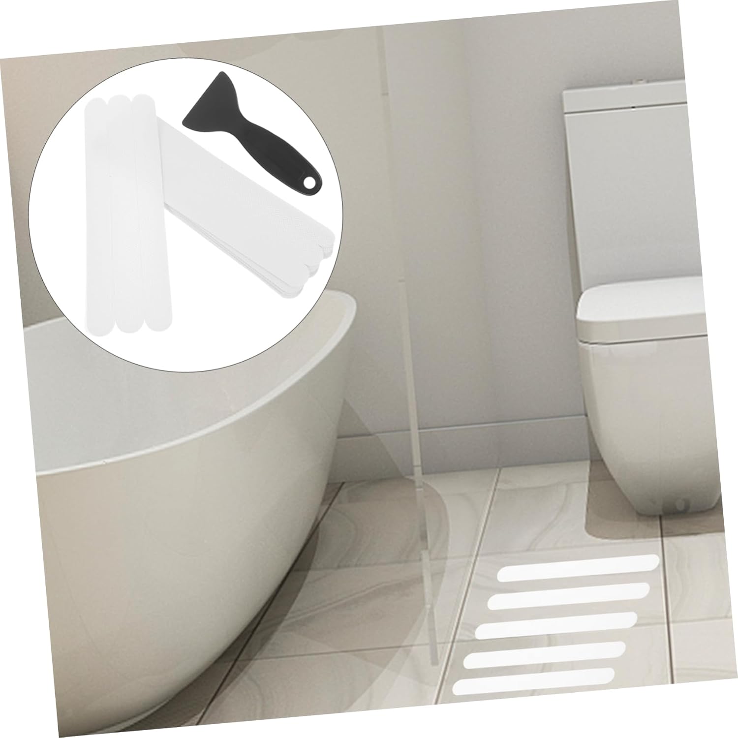 HOLIDYOYO 1Set Transparent Non-Slip Bath Stickers