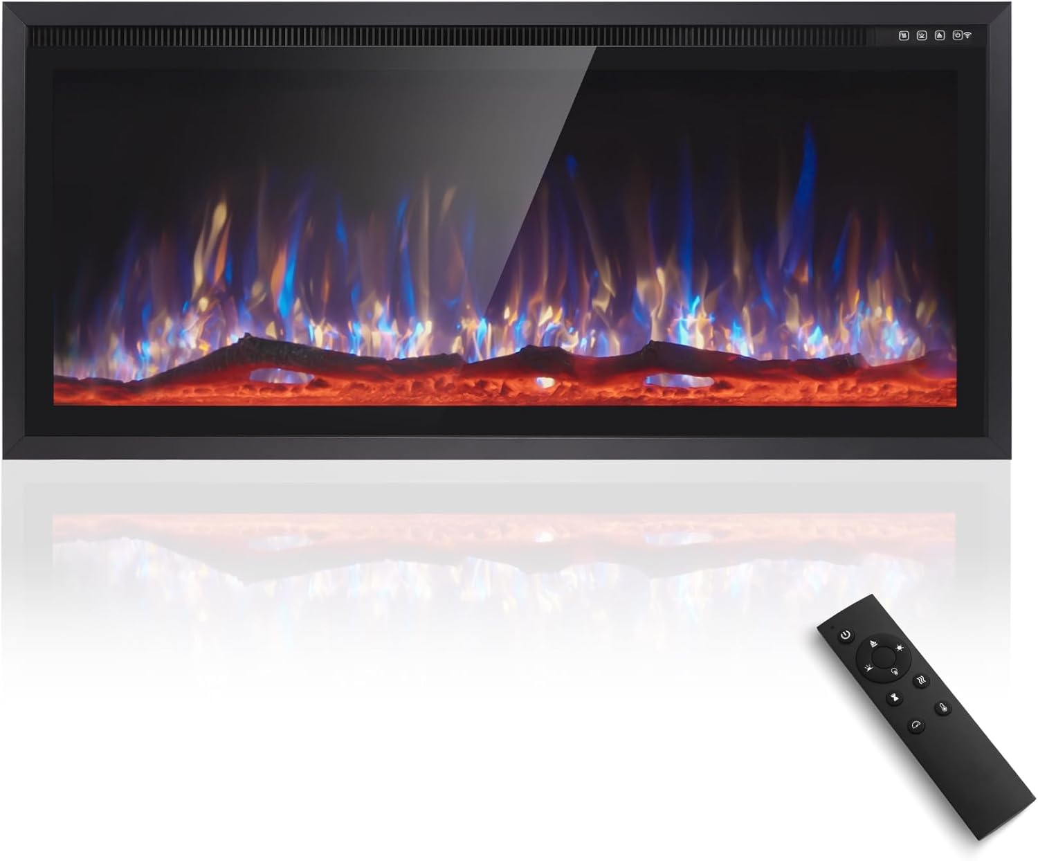 Sophia William 42 Inch Electric Fireplace with Remote Control