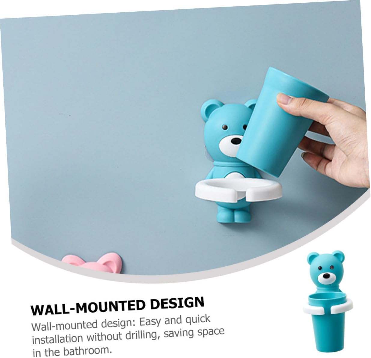Wall Mounted Toothbrush Holder with Cartoon Design