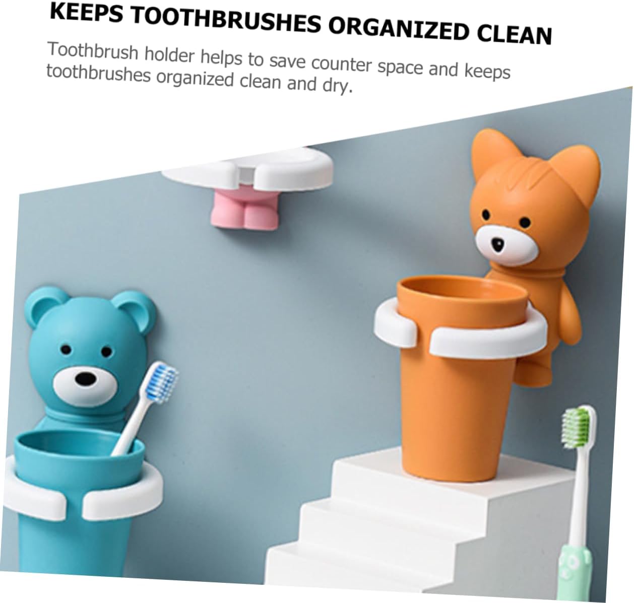 Adorable Cartoon Toothbrush Holder for Boys and Girls 1