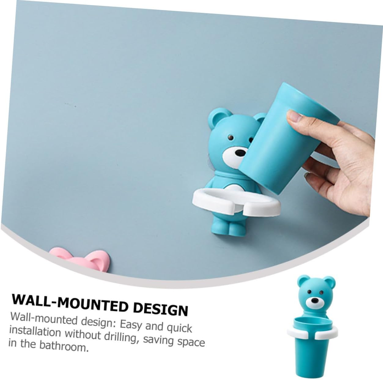 Mikinona Wall-Mounted Toothbrush Holder for Bathroom
