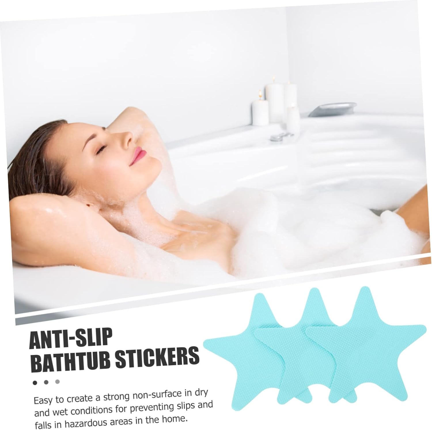 Luxshiny 20pcs Anti-Slip Bath Sticker for Tub Safety Decals