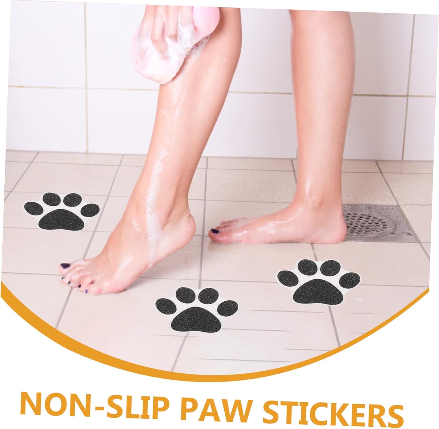 Non-Slip Bathtub Stickers 10pcs Paw Design Decals