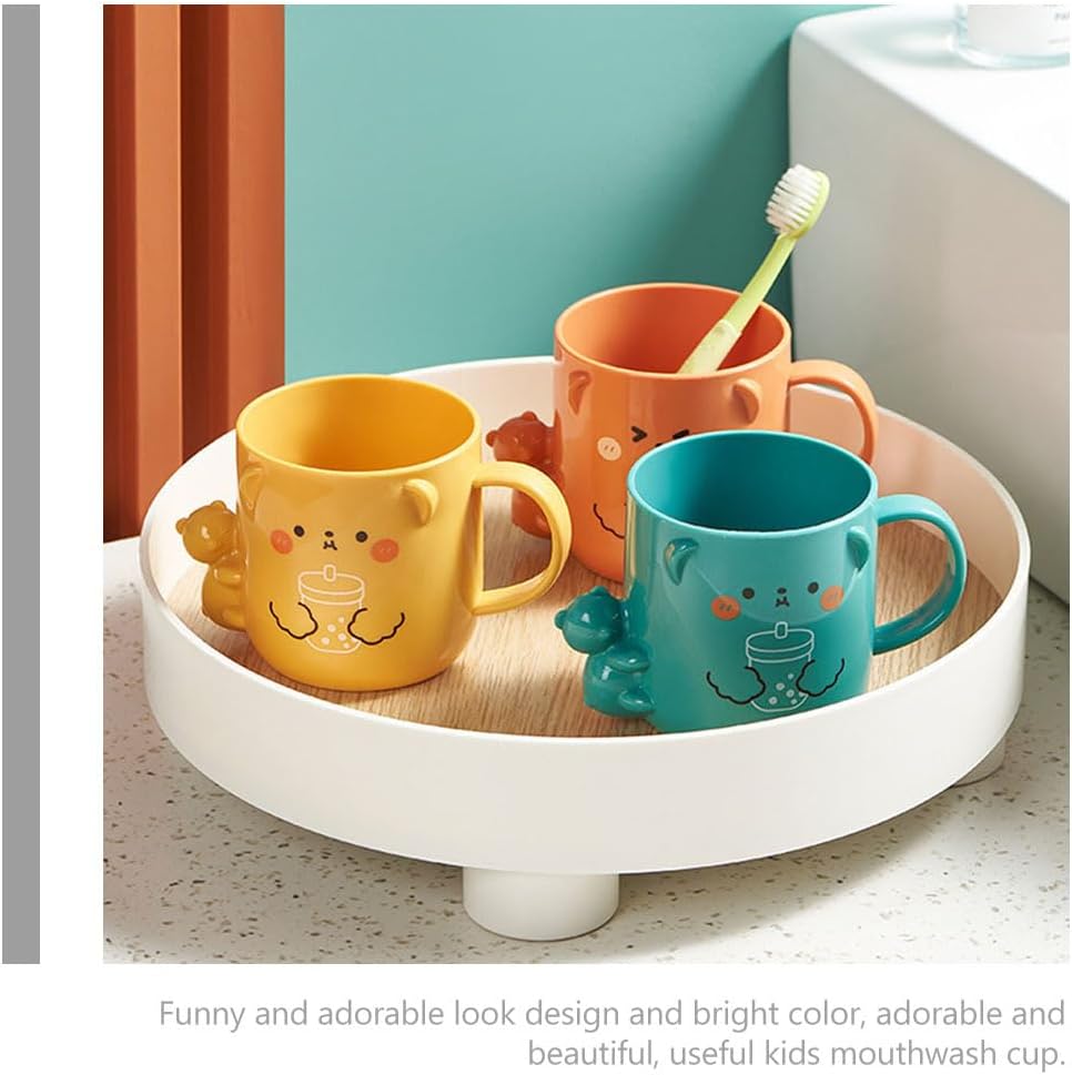 ULTECHNOVO 2 Pcs Kids Cartoon Toothbrush Cup