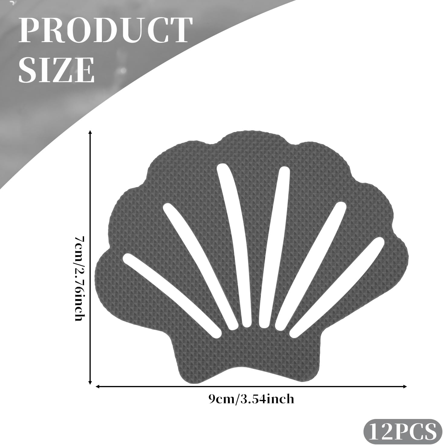 12 Pcs Non-Slip Bathtub Stickers with Self-Adhesive Design