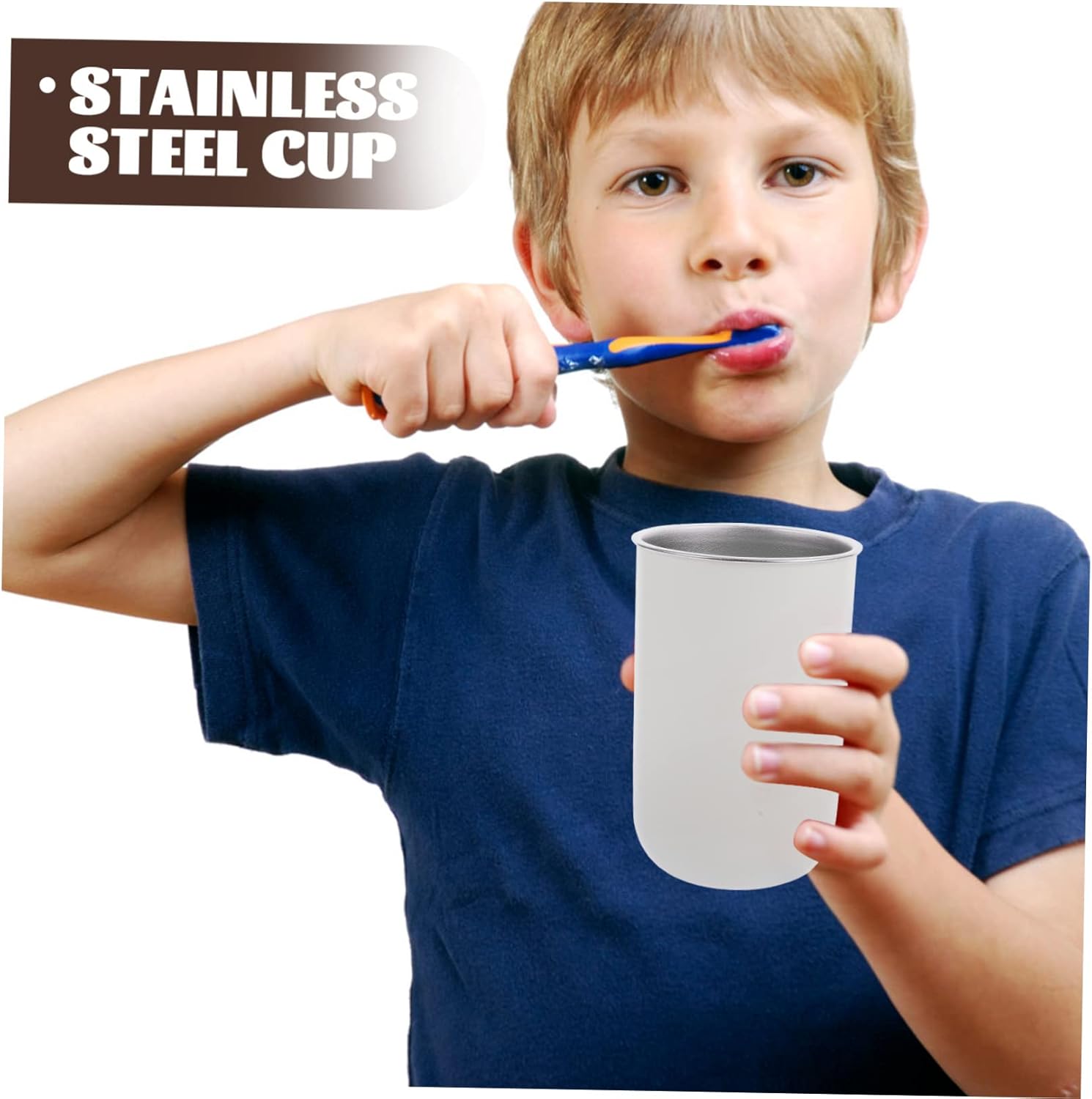 2pcs Reusable Stainless Steel Toothbrush Holder for Bathroom and Travel