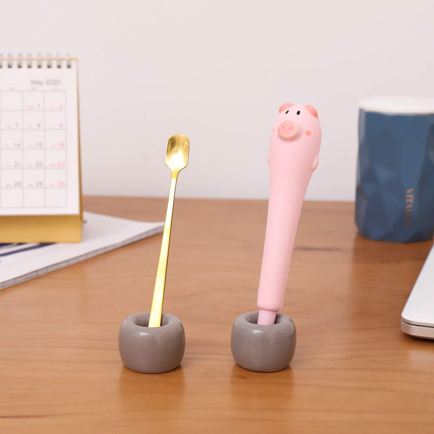 Airmoon Mini Ceramic Toothbrush Holder Stand Pack of 2