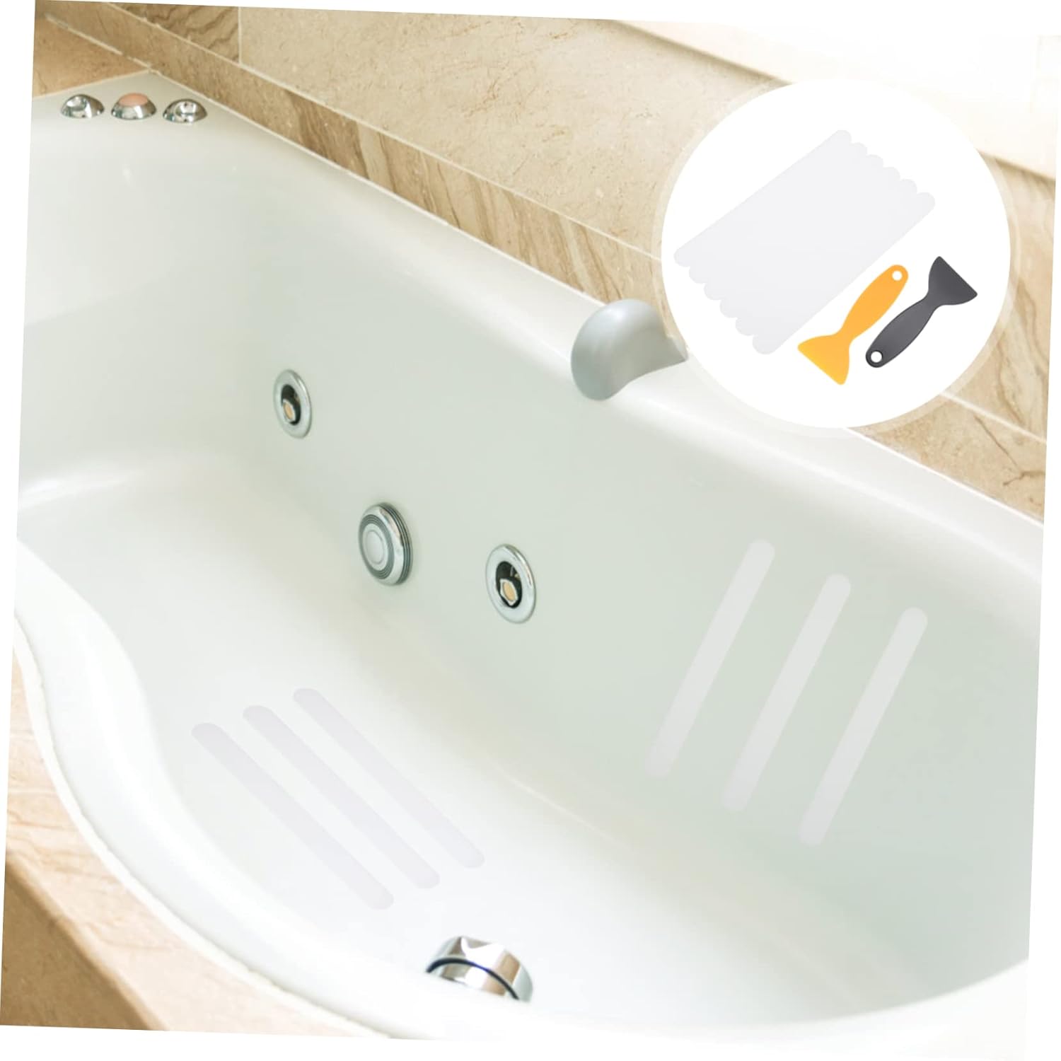 Ciieeo Anti-Slip Shower Stickers 6 Pack