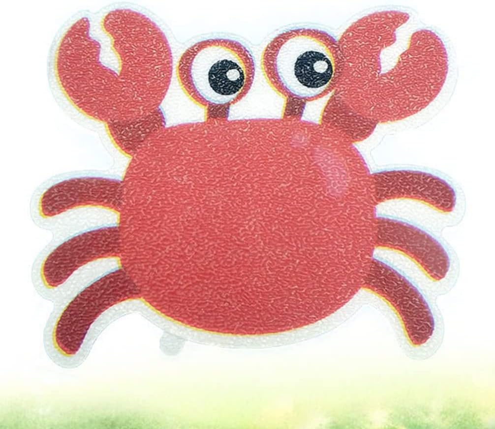 Ipetboom Bath Stickers Non-Slip 5pcs Crab Shape Frosted Decals