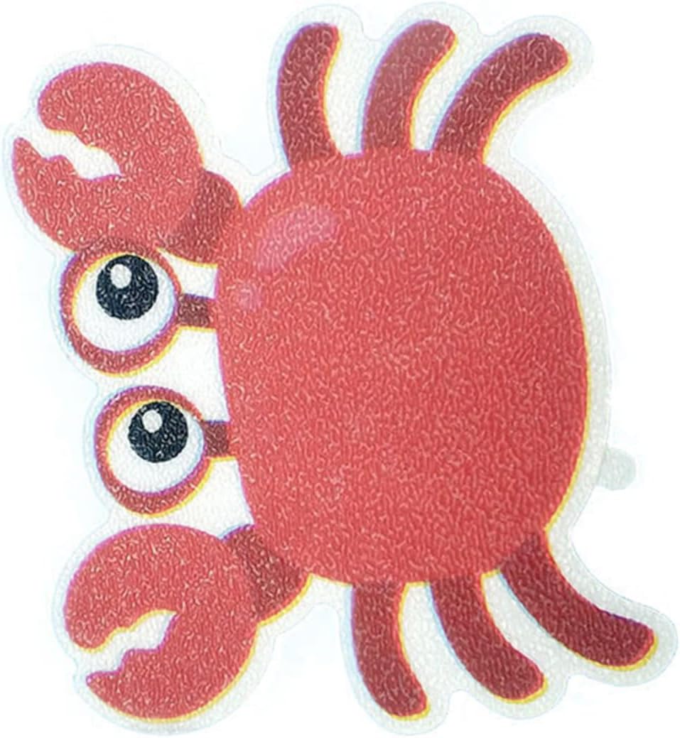 ULTECHNOVO Non-Slip Bath Stickers 5pcs Crab Design