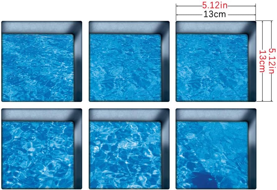 AILEGOU 3D Non-Slip Bathtub Stickers with 6 Pieces Pebbles-A04