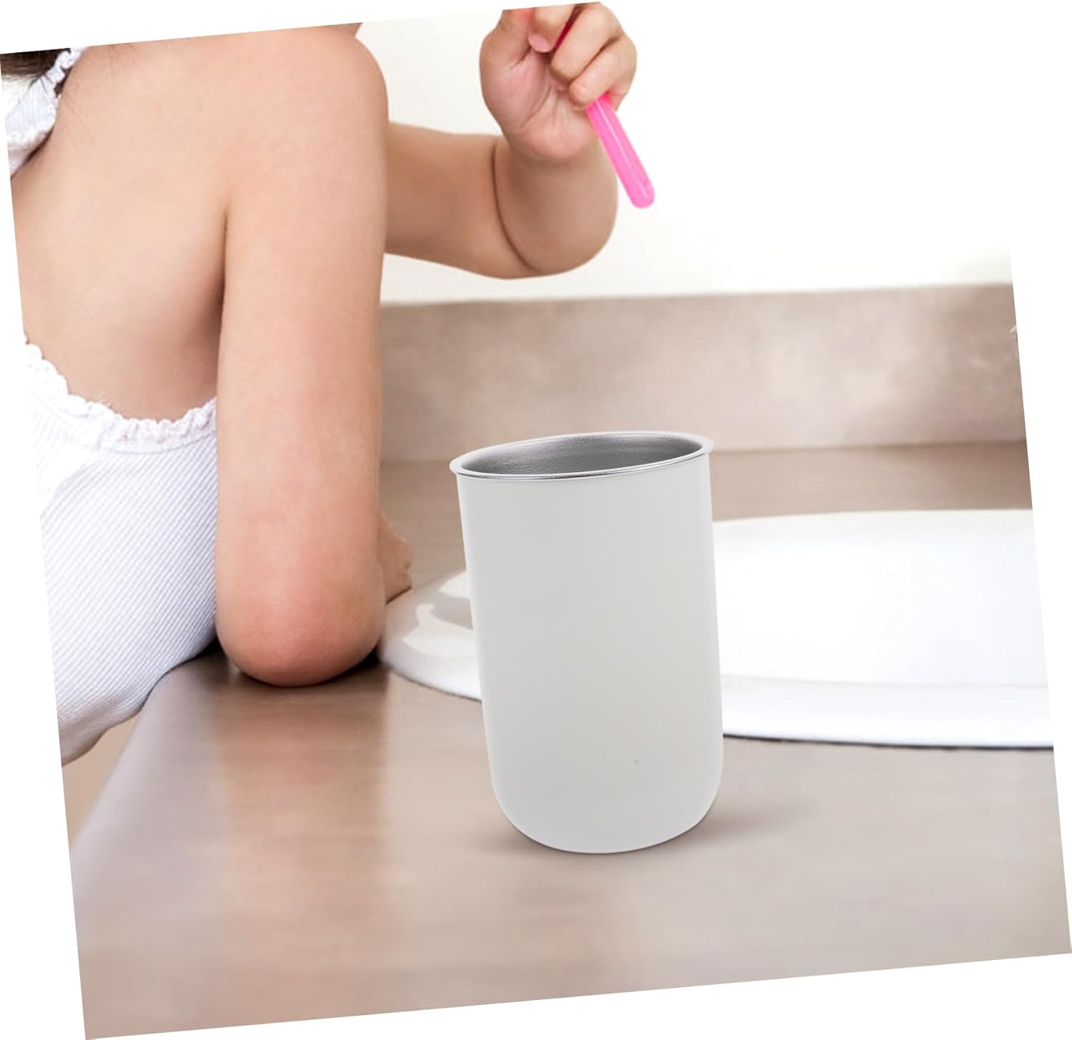 PAMINGONO Multi-Functional Stainless Steel Bathroom Cup for Toothbrush Storage