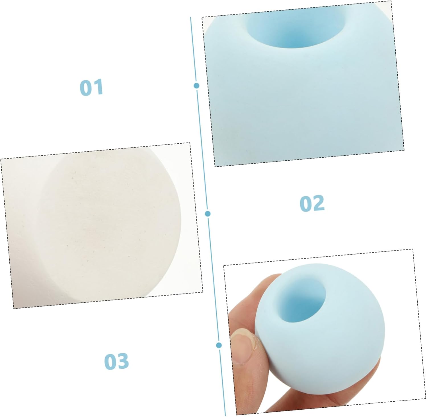 Wakauto Ergonomic Toothbrush Holder with Diatomite Material
