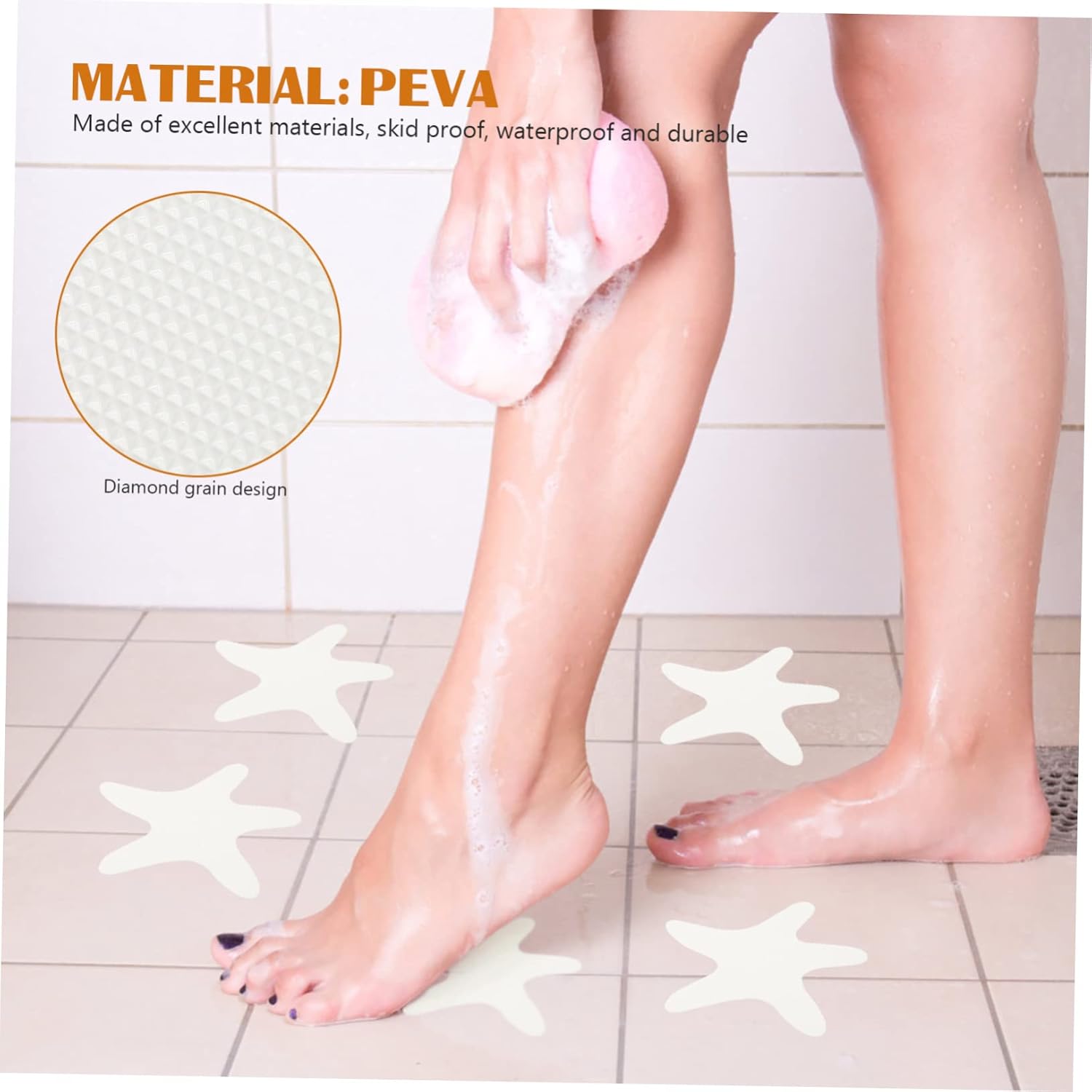 BESTOYARD 100 Pcs Non-Slip Bathroom Stickers for Bathtub Safety