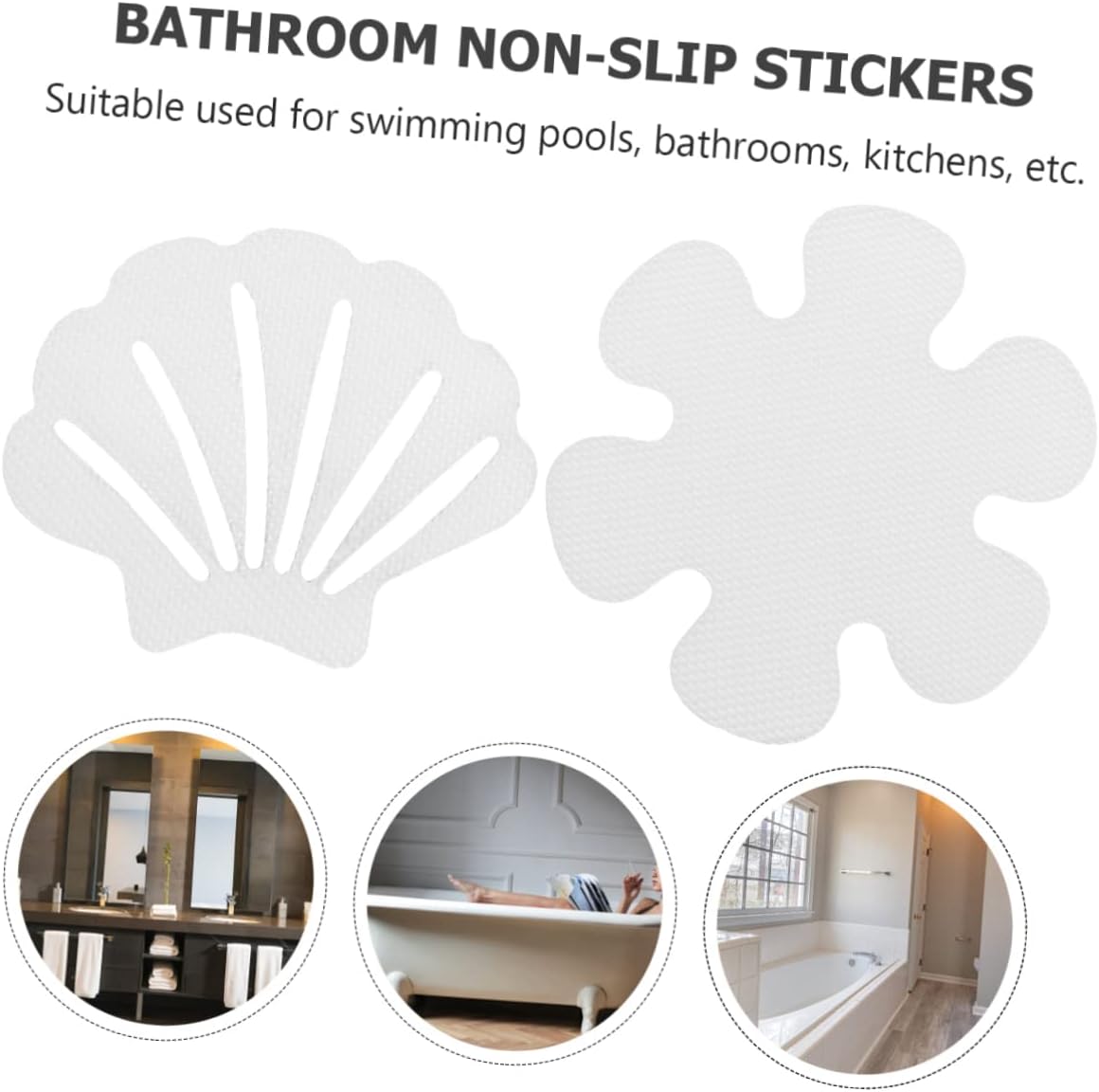Ciieeo Anti-Slip Stickers for Tub and Stairs 2 Sets