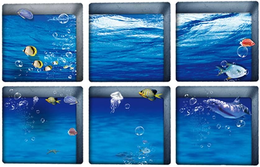 AILEGOU 3D Non-Slip Bathtub Stickers with Fishes