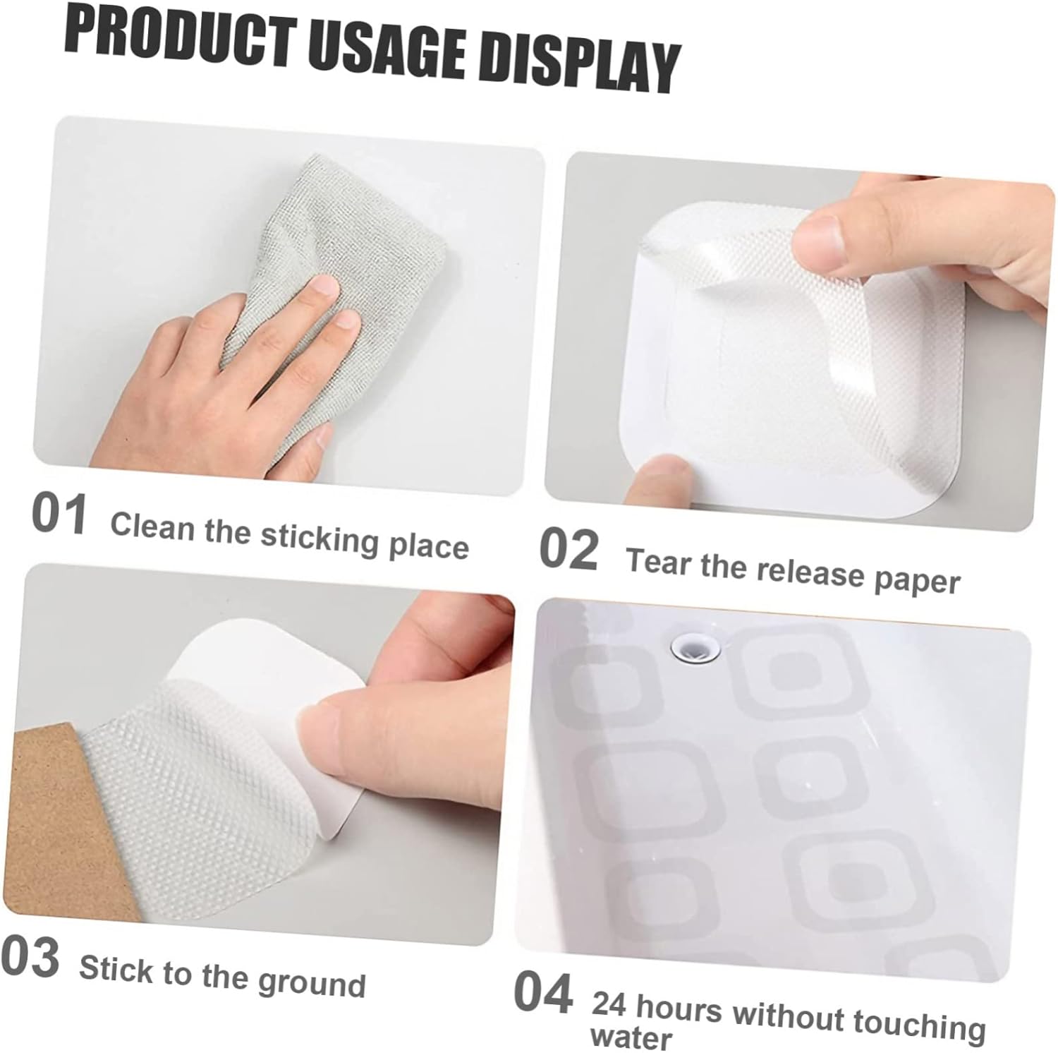 72pcs Anti-Slip Bathtub Decals for Home Safety