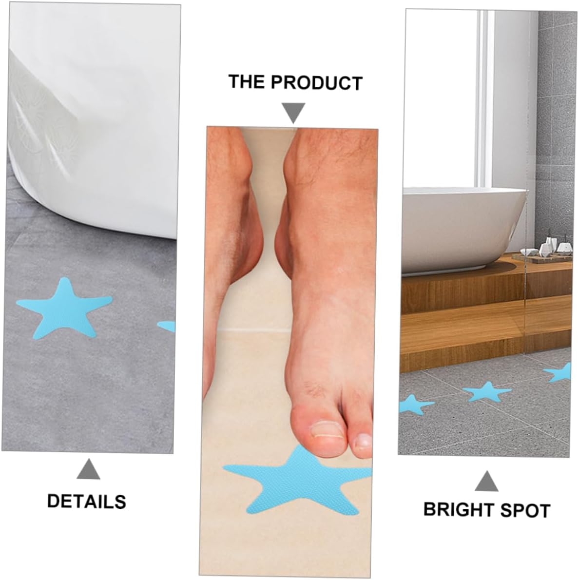 Ciieeo 40pcs Star Shape Anti-Slip Bath Decals