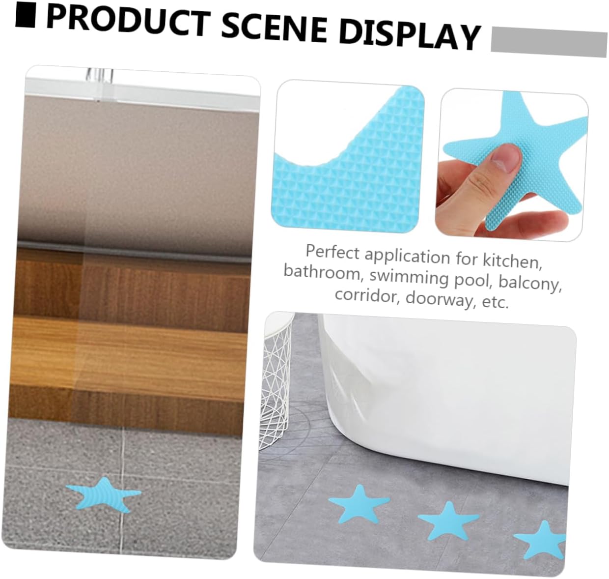 Ciieeo 40pcs Star Shape Anti-Slip Bath Decals