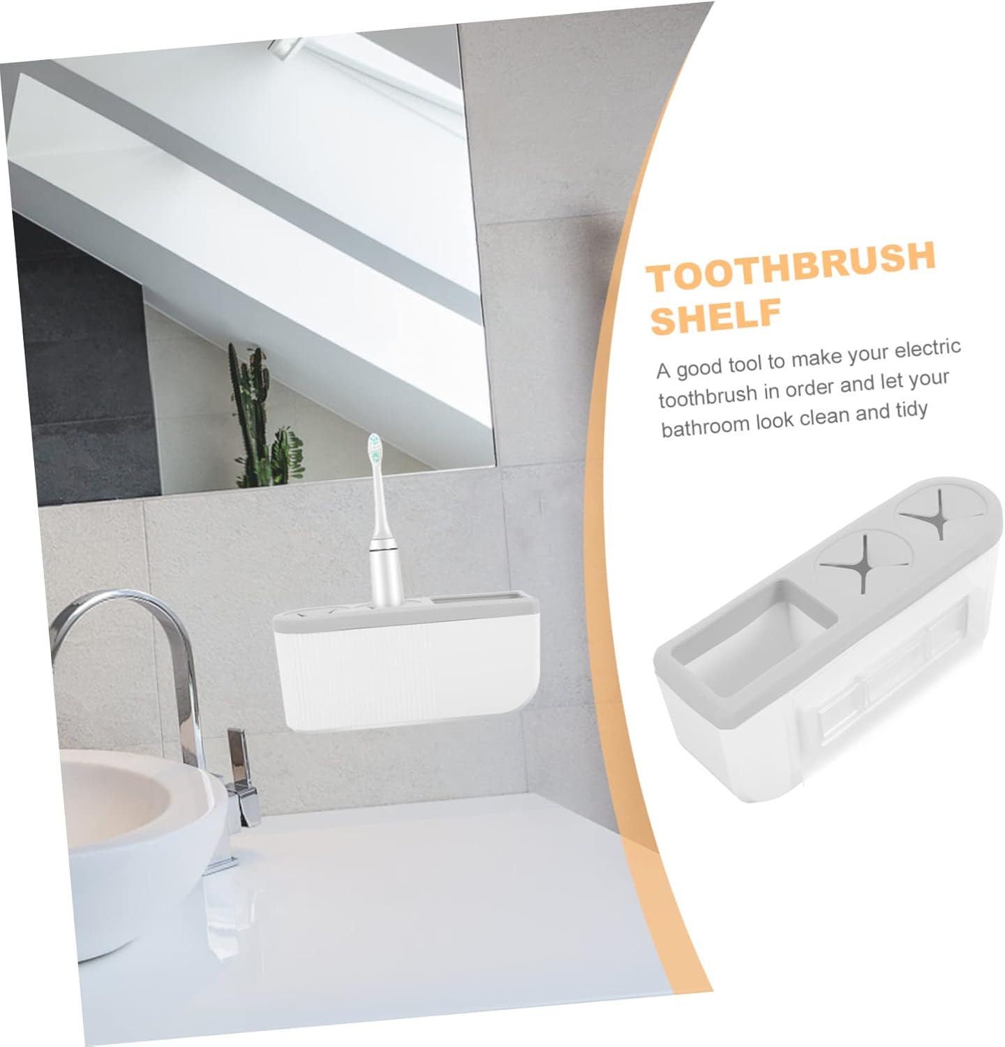 IWOWHERO Wall Mounted Toothbrush Holder