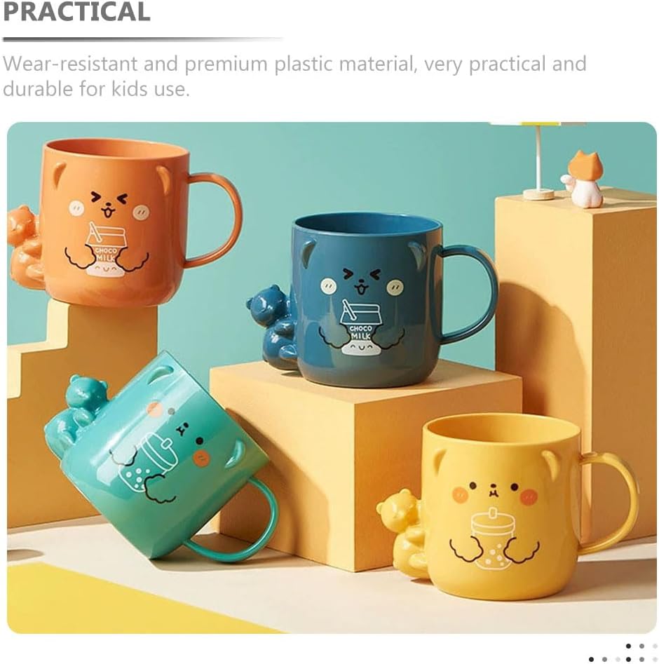 ULTECHNOVO 2 Pcs Kids Cartoon Toothbrush Cup