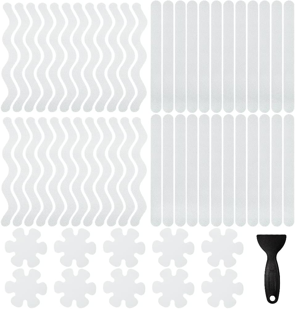 FULANDL 58PCS Non Slip Bathtub Stickers Set