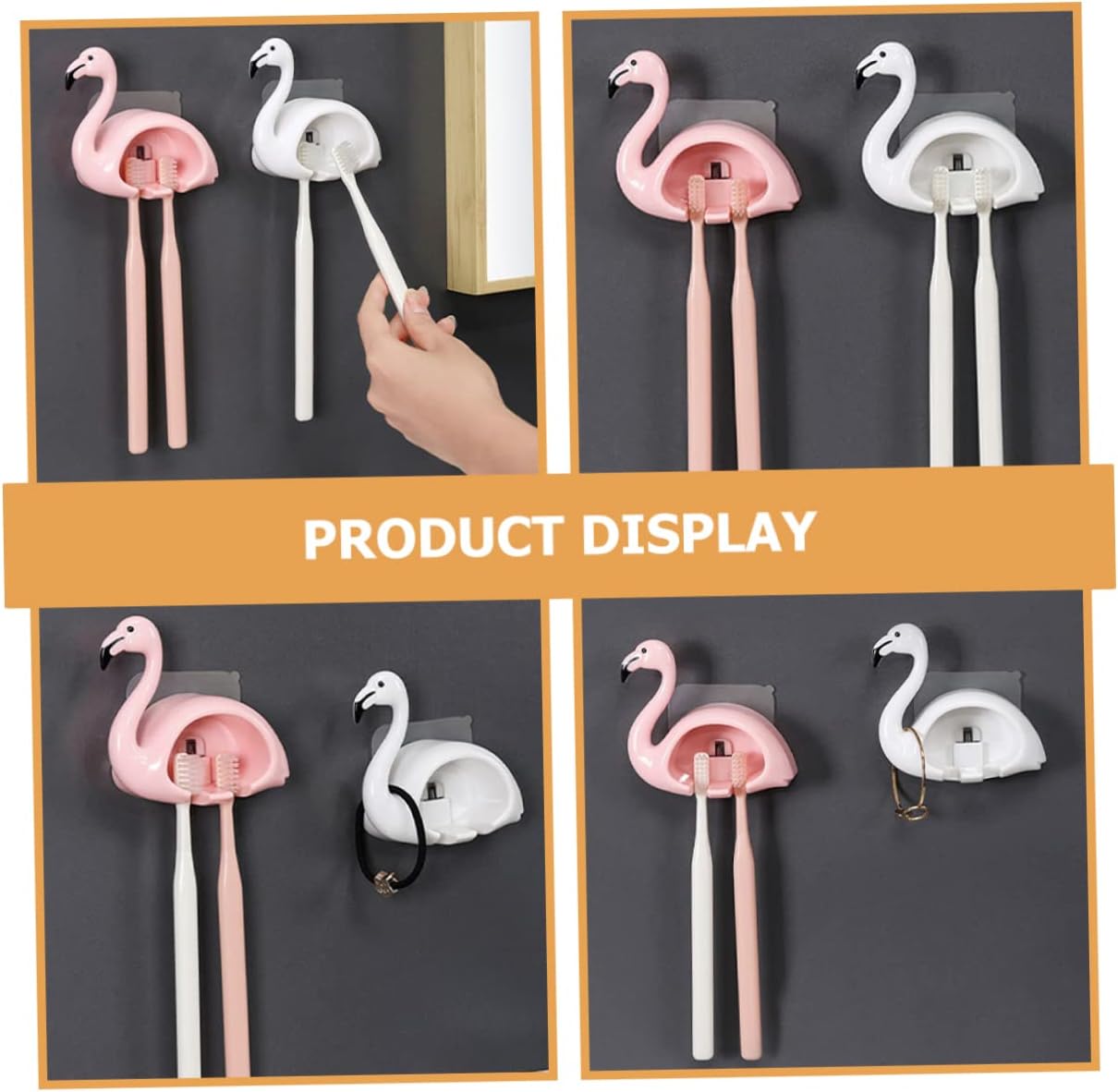 Beatifufu Wall Mounted Toothbrush Holder for Bathroom