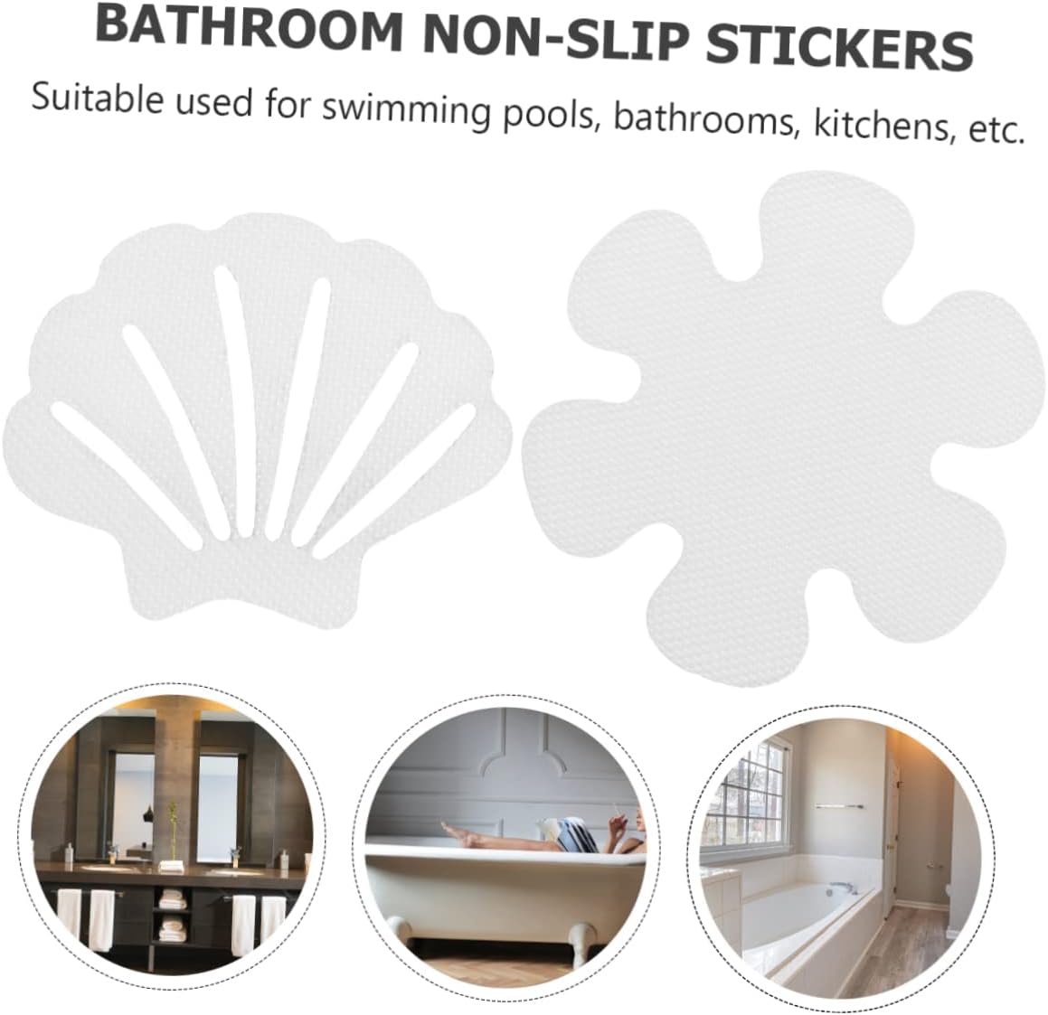 ABOOFAN 2 Sets Non-Slip Stickers for Bathroom and Pool Safety