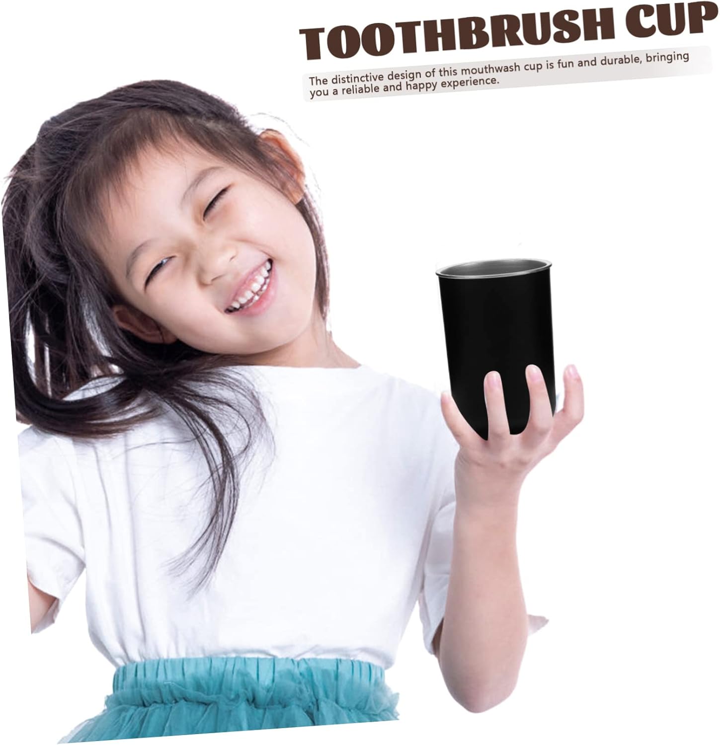Amosfun 3Pcs Stainless Steel Toothbrush Holder with Gargling Cup