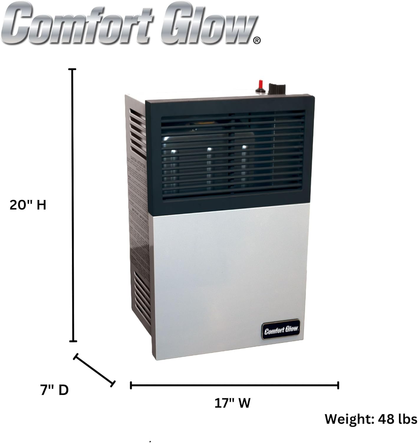 Comfort Glow 11000 BTU Propane Wall Heater Medium Gray