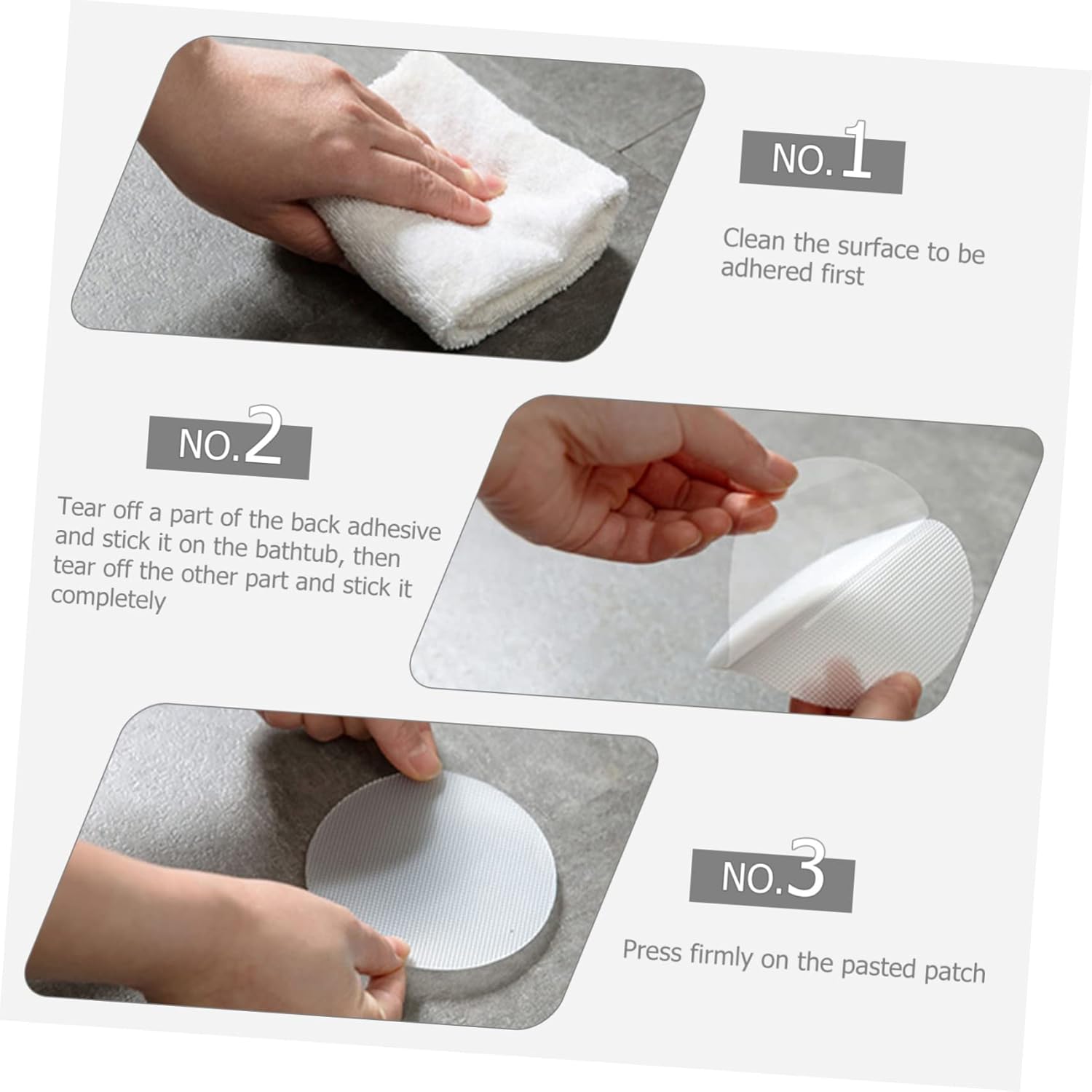 LIFKICH Anti-Slip Stickers 24-Pack for Bathtub Safety