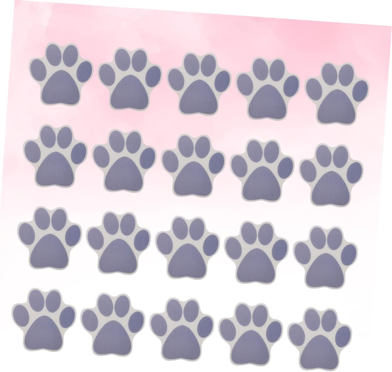Ciieeo 20pcs Cartoon Dog Footprint Anti-Slip Bathtub Decals