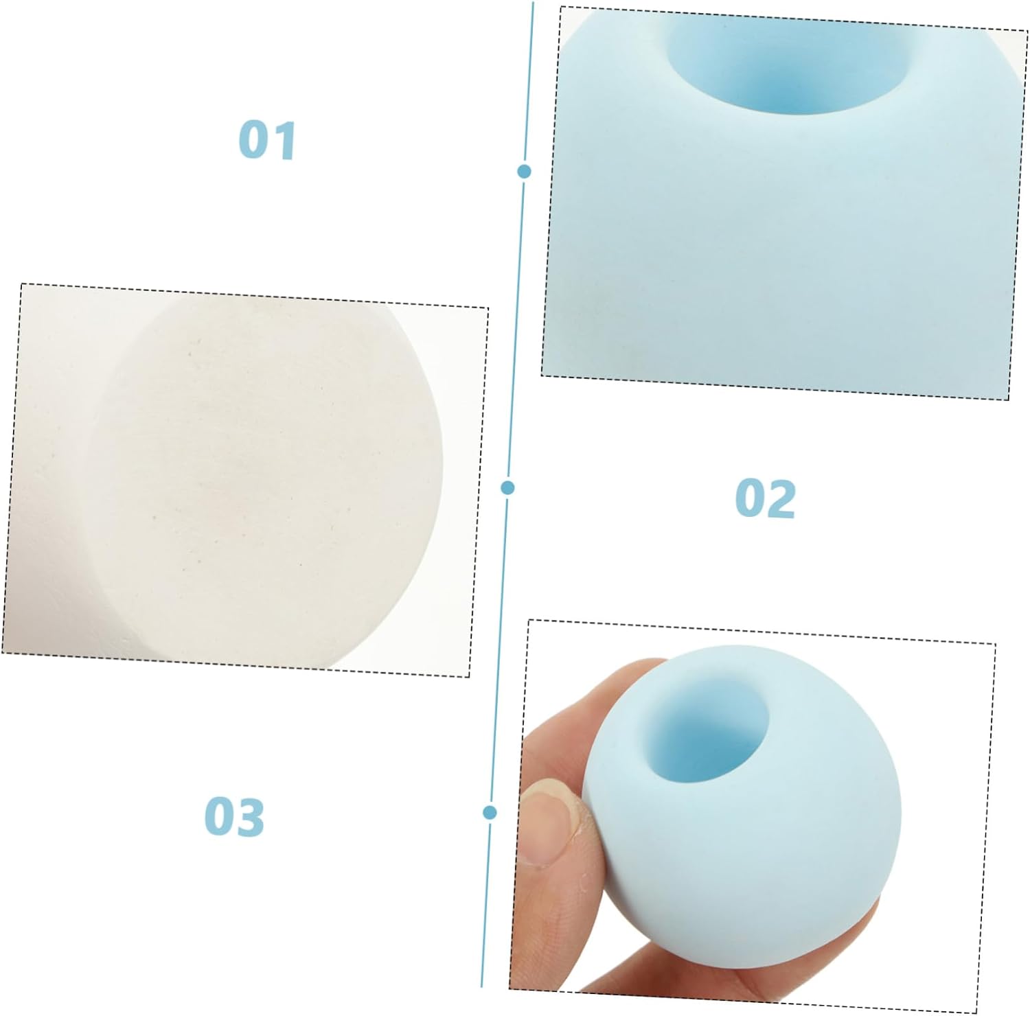 JECOMPRIS 3pcs Diatomite Electric Toothbrush Stand Quick Drying Safe Holder