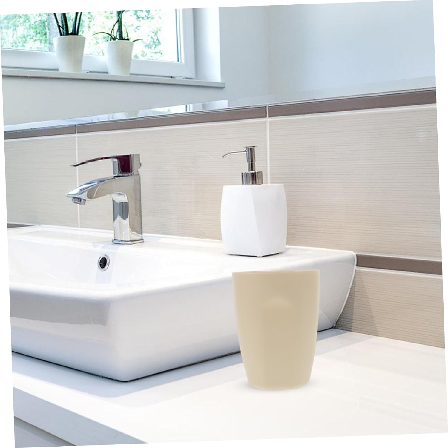 OUNONA Bathroom Tumbler Modern Toothbrush Holder