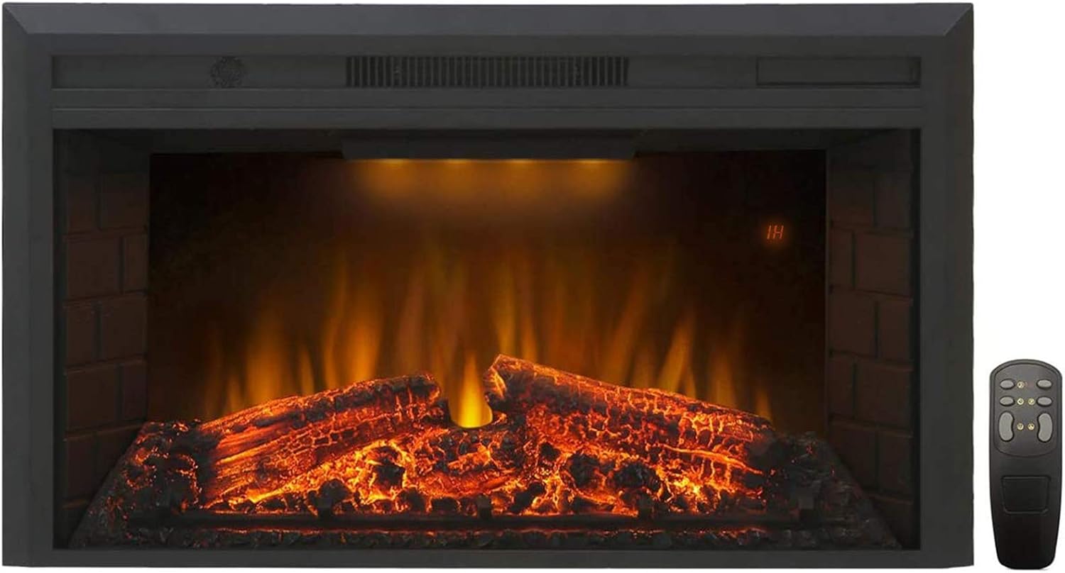 Valuxhome Electric Fireplace with Fire Crackling Sound and Overheating Protection