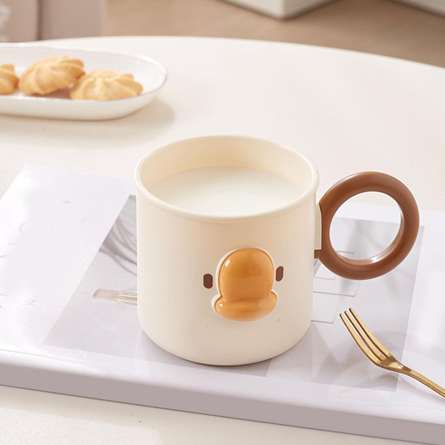 2PCS Cartoon Toothbrush Cup with Holder for Kids and Couples