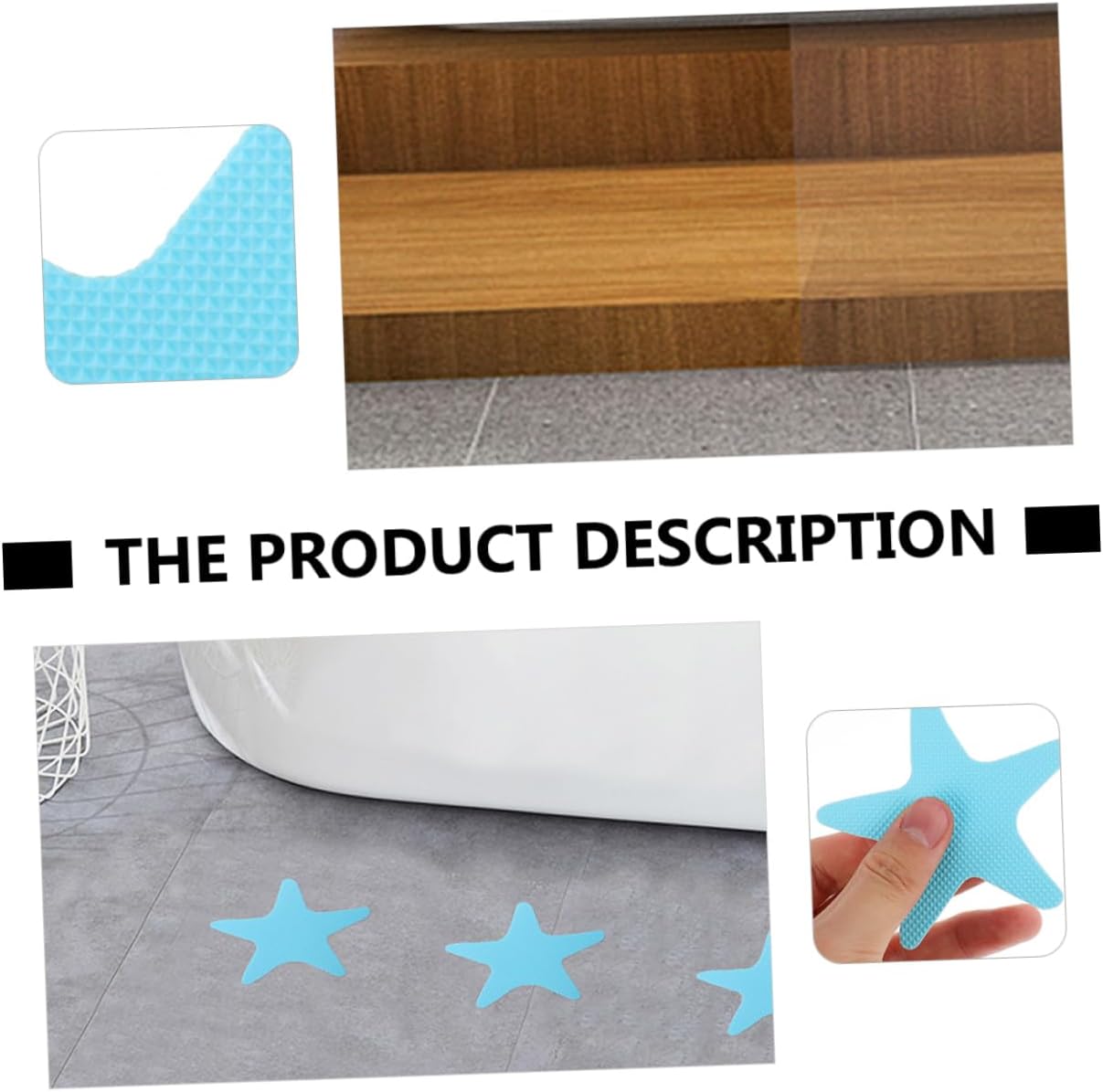 PRETYZOOM 40pcs Star Shape Non-Skid Traction Stickers for Bath and Shower