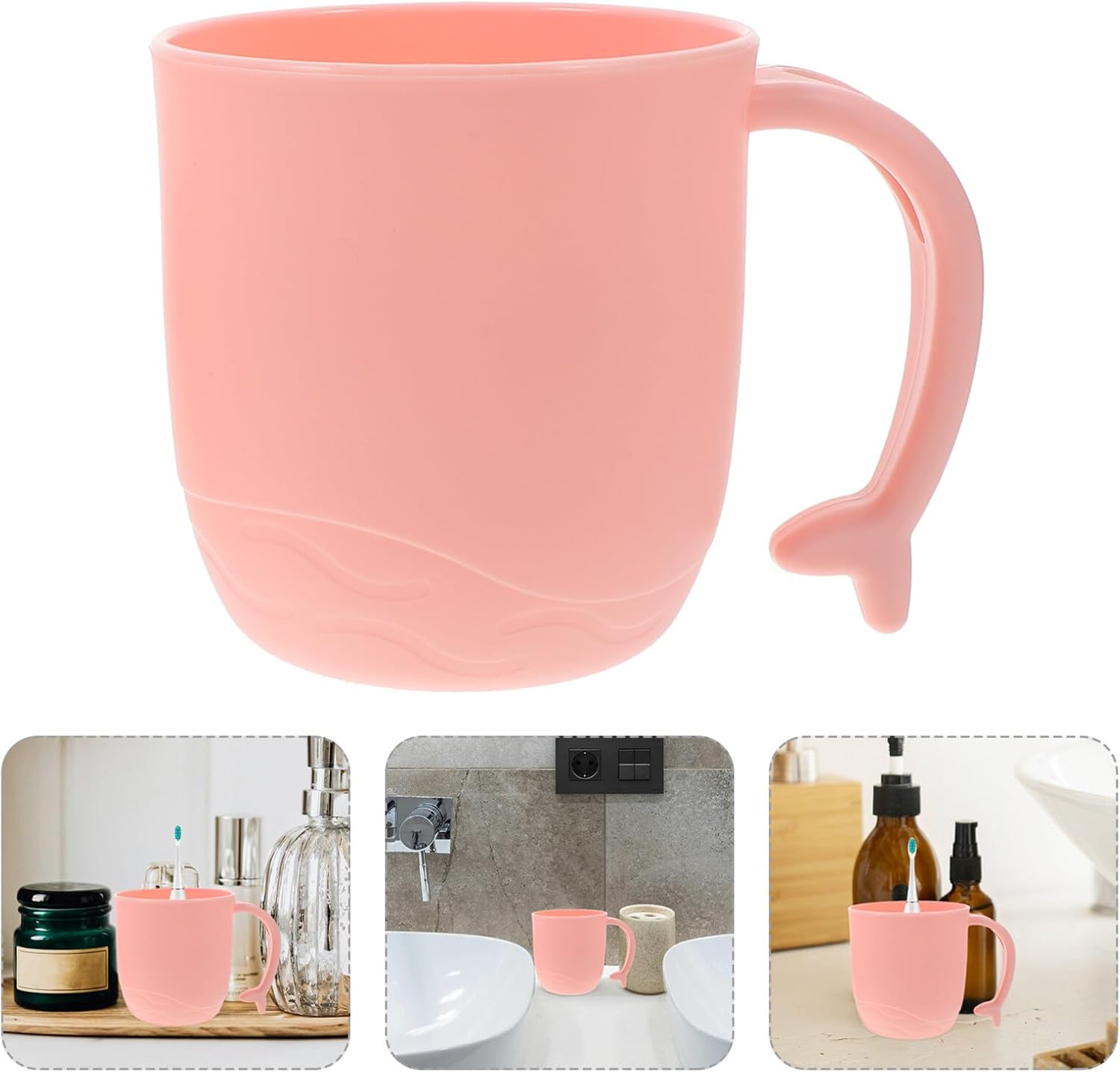 Luxshiny 2pcs Dolphin Cartoon Toothbrush Cups