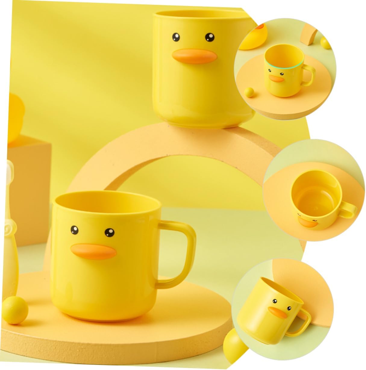 2pcs Cute Toothbrush Storage Cups for Bathroom Use
