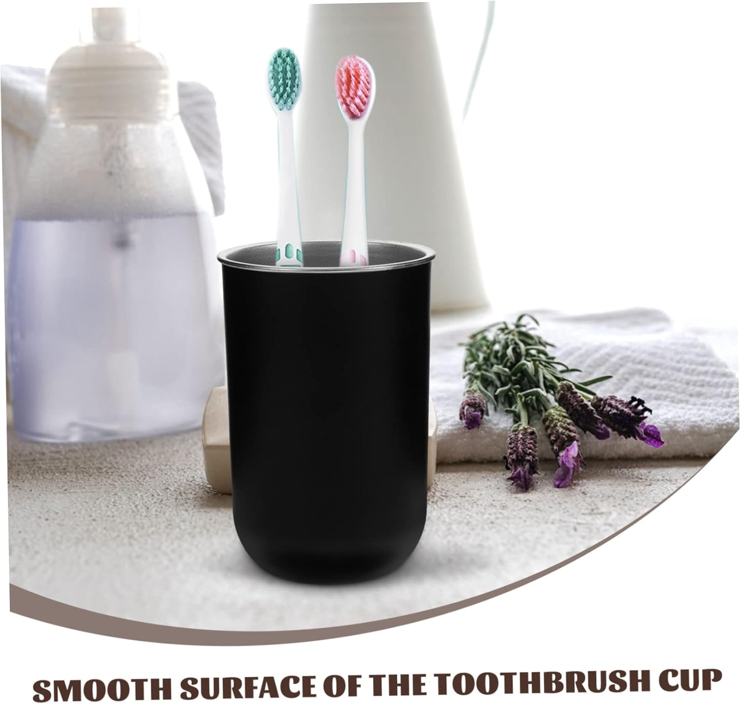 HOOTNEE 2Pcs Multi-Purpose Stainless Steel Mouthwash Cup Set for Bathroom Use