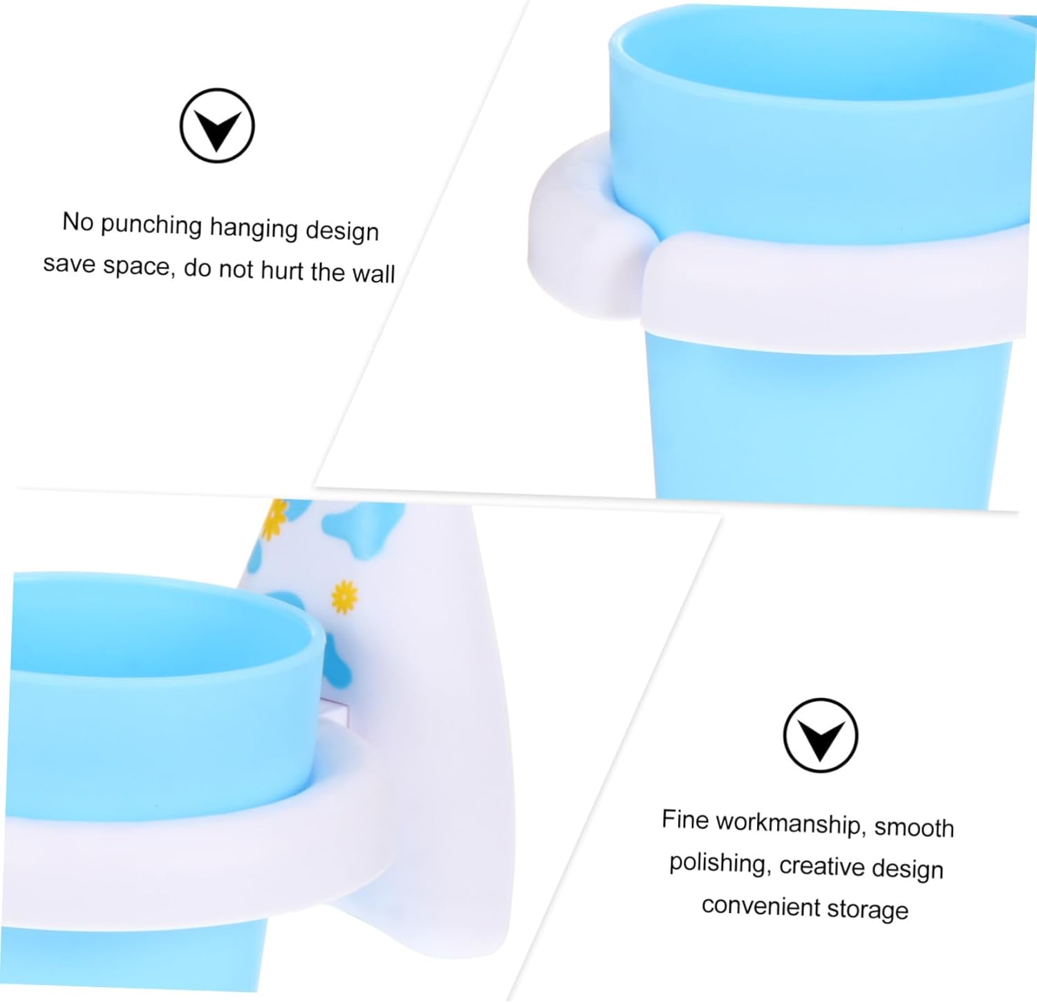 Wall Mounted Toothbrush Holder with Cups Set