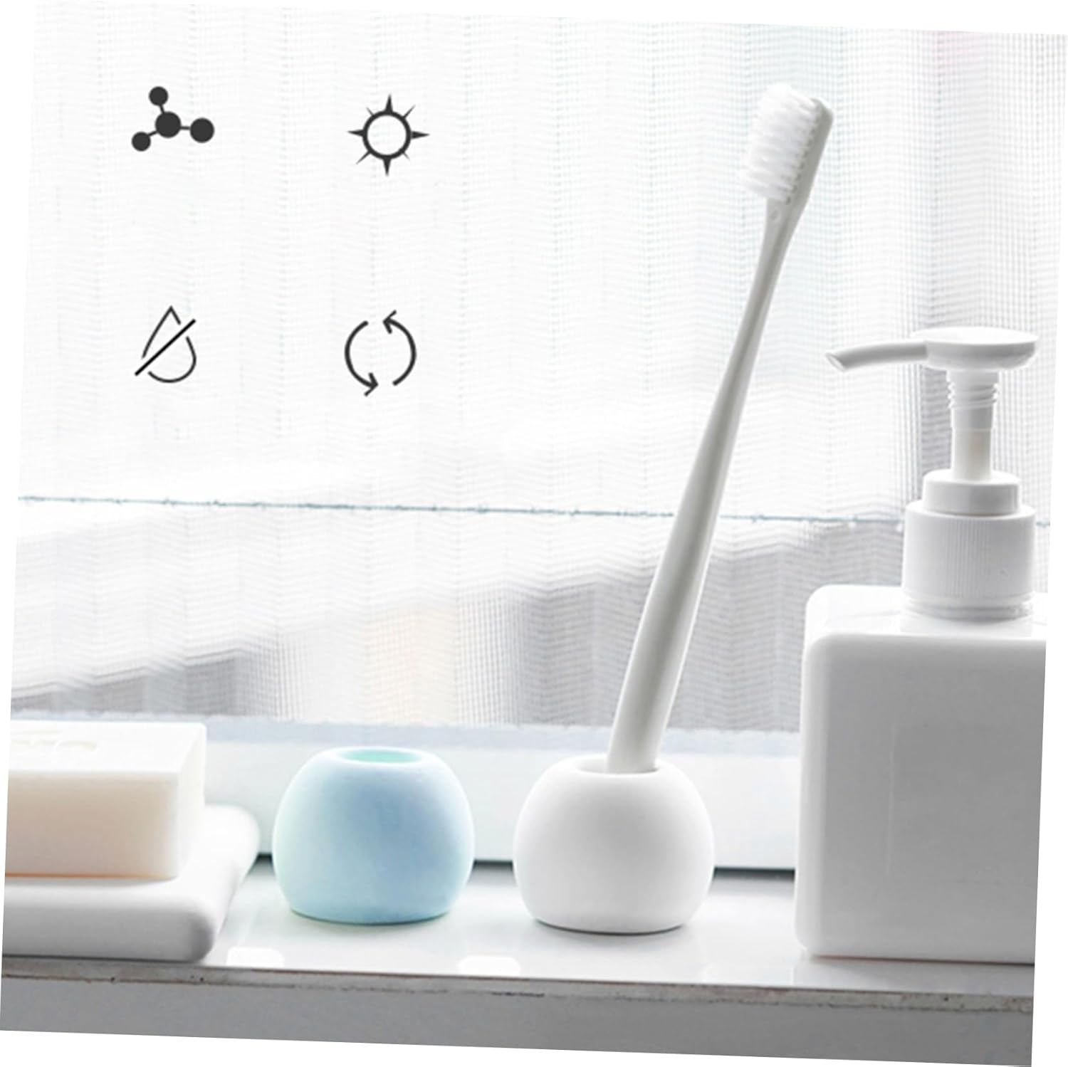 JECOMPRIS 3pcs Diatomite Electric Toothbrush Stand Quick Drying Safe Holder