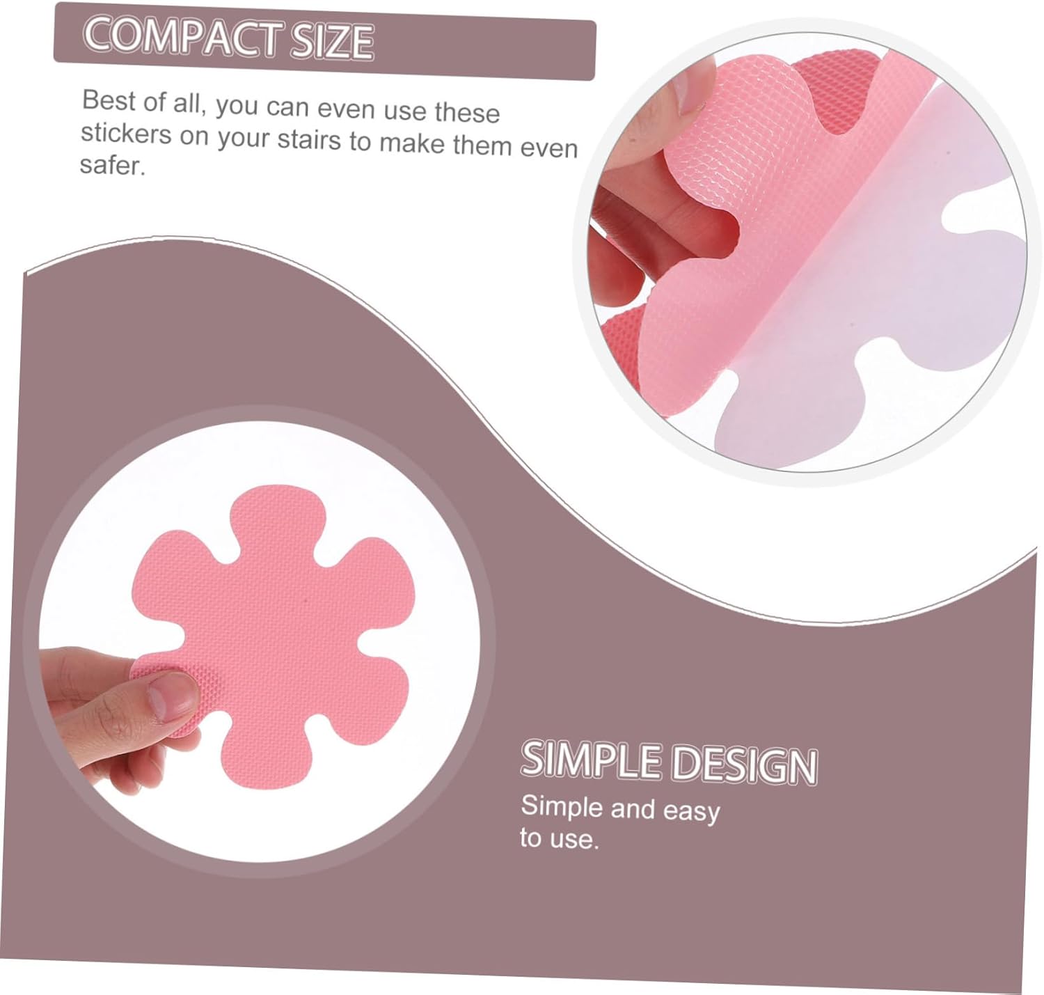 BUGUUYO 20pcs Non-Slip Flower Bathtub Decals 1