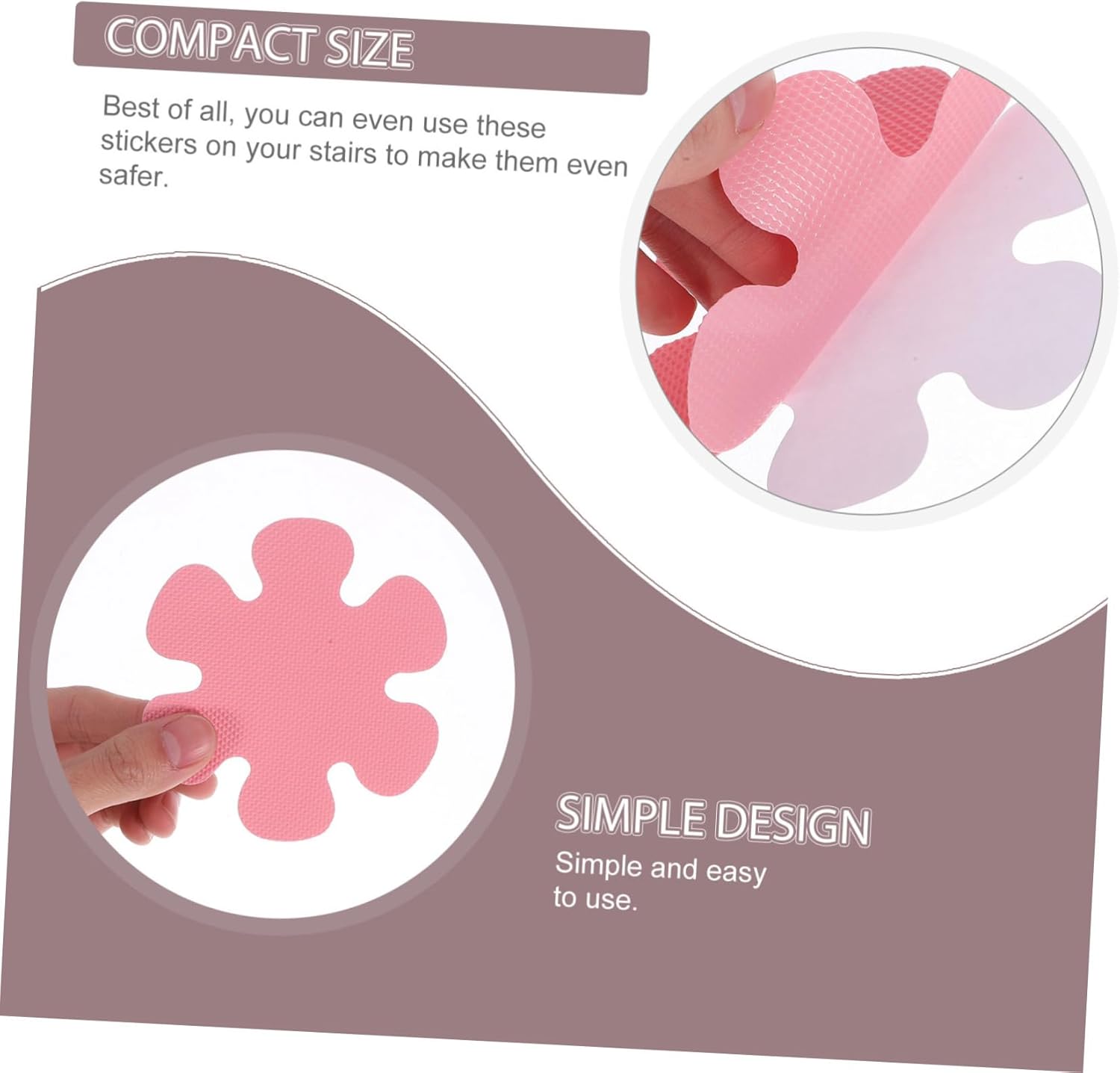 PRETYZOOM 20pcs Flower Shape Non-Slip Bathtub Decals