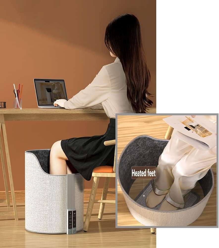 GGGUOJINN Portable Electric Space Heater with Coral Blanket