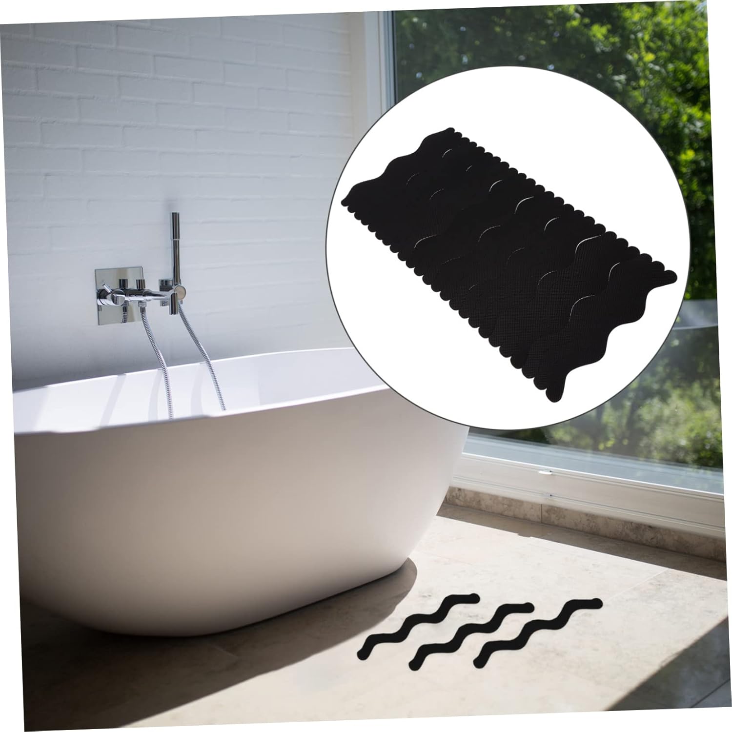 Anneome Slip Bathtub Stickers 24pcs Non-Slip Floor Tapes for Bathroom