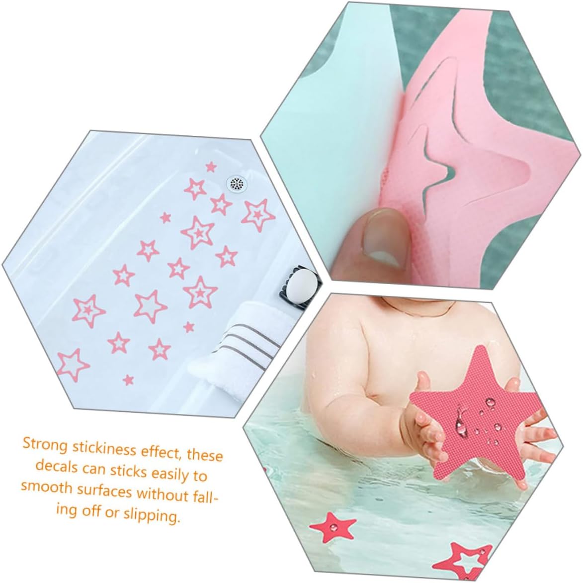 12pcs Star Shape Non Slip Bathtub Floor Stickers